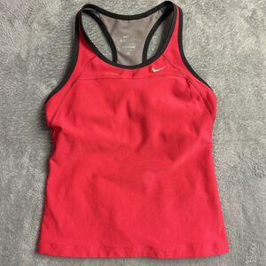 Nike Dri-Fit Athletic Womens Racerback Top Tank Red Sz. XS Bra Top